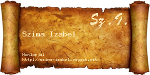 Szima Izabel névjegykártya